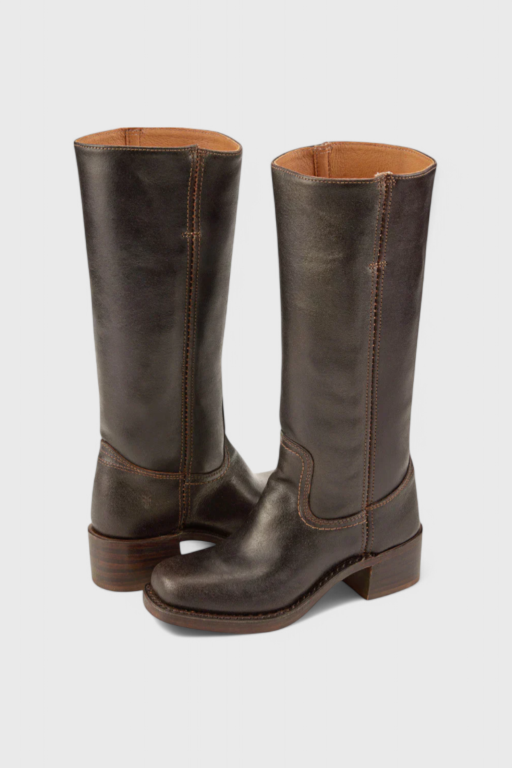 Ella | Women’s Leather Knee-High Boots with Heels